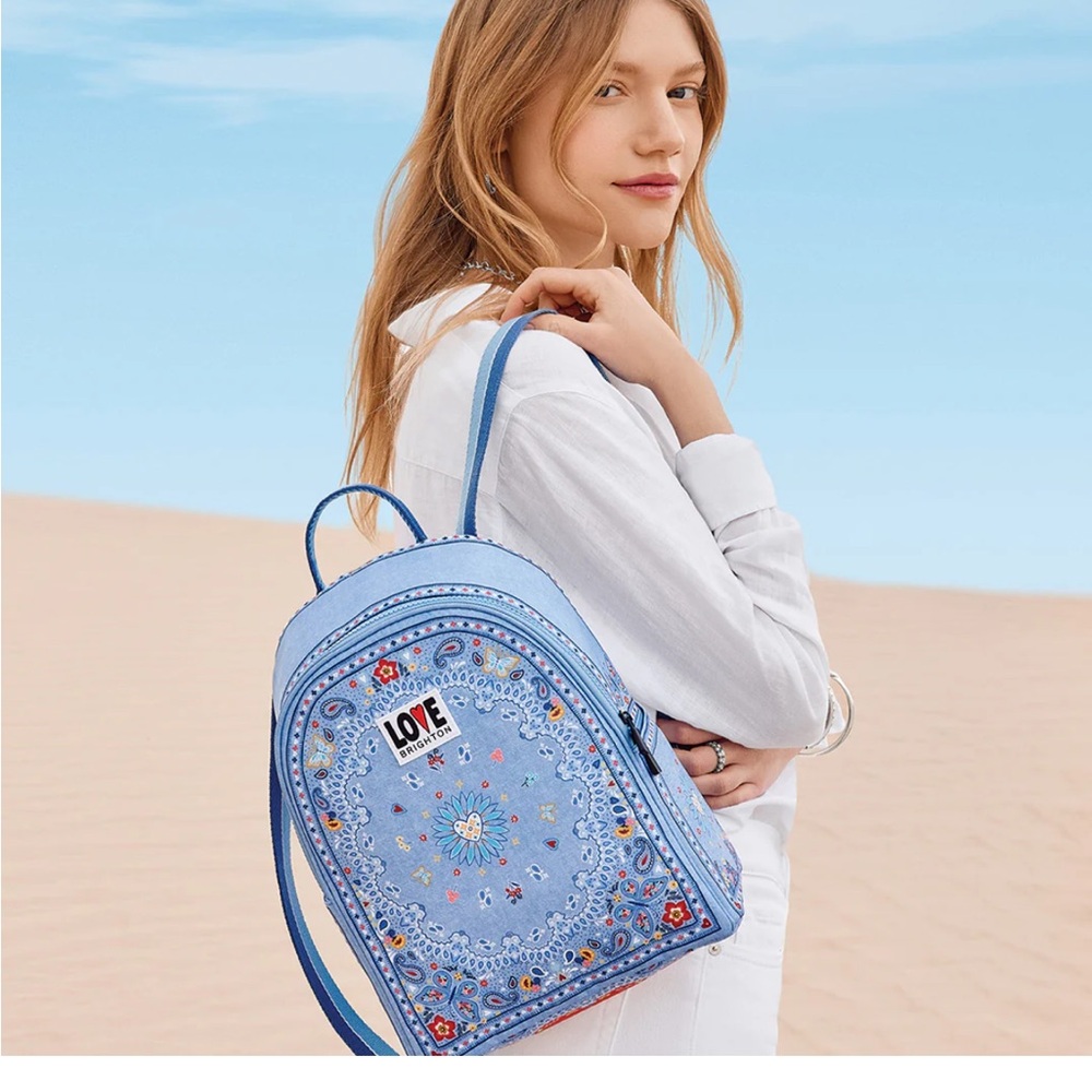 Brighton Bandana Love Embroidered Backpack